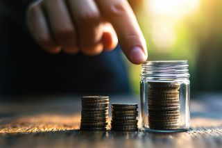 Foto: Stapel Münzen